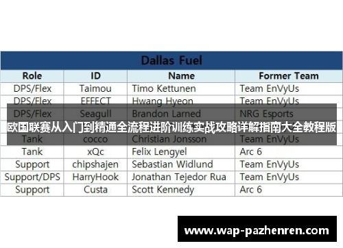 欧国联赛从入门到精通全流程进阶训练实战攻略详解指南大全教程版